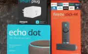 Amazon Echo Dot 3rd Gen, Amazon Smart Plug, Amazon Fire TV Stick 4K 1st Gen