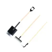 3Pcs 1:12 Dollhouse Miniatures Gardening Shovel Rake Hoes Farm Tool Doll Decozh