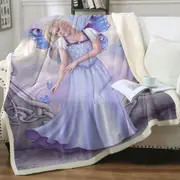 Butterflies and Light Purple Opal Butterfly Girl Throw Blanket