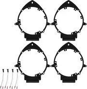 4 Pcs Car Speaker Adapter, Right Door Speaker Mount Left Door Speaker Adapter with Wire Harness Replacement for Enclave 6.5in 2008‑2012