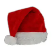 Unlit Red Stylish Fluffy Fur Santa Christmas Plush Hat