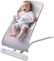 Electric Baby Rocker Chair with Cradle Bed Function Soothing Recliner for Newborn Infant Sleep Comfort (Grey First Generation Edition)