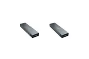 2x Cruxtec NGFF M.2 SSD to USB-C Ultra Slim Design Enclosure Plug & Play Black