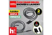 Handy Hardware 2PCE Drain Brush Flexible Reusable Tough Bristles