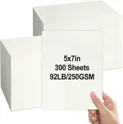 party greeting 300 Sheets Linen Invitation Cardstock 5x7 White Blank 92lb 250GSM Cover Card Stock Heavyweight Textured Paper Cardstock for Printer Index Cards Postcards Invitations Greeting(Cream)