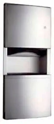 New Bobrick Contura B4369 Towel Dispenser and Waste Bin 11L - Silver Recessed