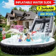 Commercial 7.3M Inflatable PVC Bounce House Water Slide Large Pool for Kid Party