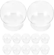 [Cabilock] Empty Water Globes 12pcs DIY Snow Globes Fake Snow for Christmas Crafts