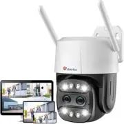 Dual Lens Security Camera Outdoor with 6X Hybrid Zoom, 360° CCTV Camera, 1080P P