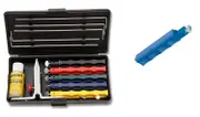 Lansky Deluxe Knife Sharpening System - 5 Hones + Lansky Super Sapphire Hone Bundle