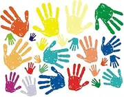 Vaguelly Removable Wall Stickers Removable Wall Decals for Kids Appliques Embellishments Removable Stickers Kids Wall Decals Removable Wall Hands Handprint PVC Wall Sticker Mural Baby