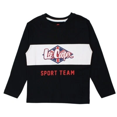 Shirt Boy Lee Cooper. Sleeves Long Color Noir. Gift for Child Kids