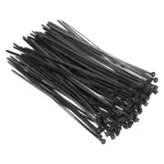 200Pcs Push Mount Zip Ties 8 Inch Cable Zip Tie Mounts Nylon, Black