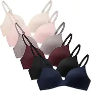[SEAUR] Teen Girls Bra Cotton Sports Bras Comfort Wireless Training Bra Girls Stretch Bralette Soft Bra with Adjustable Straps