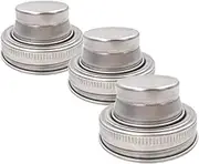 COLLBATH 3pcs Stainless Steel Jar Shaker Lids Sealed Covers for Mason Jars for Cocktails Spices and Condiments