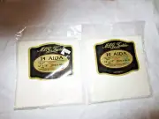 2- M.C.G. Teatiles Counted Cross Stitch Fabrics Aida 14 Count 12"x18" - White