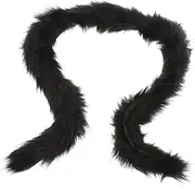 [LIFKOME] Plush Fur Decoration Masquerade Fluffy Boa Halloween Dress Christams Costume Party Decorations Boa Christmas Costume Props Trim Sequin Fluffy Boa Scarf Flannel White
