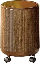 JISADER Trash Can Rubbish Bucket Kitchen Bin Waste Basket for Bedroom Home Study Bathroom, with Wheels