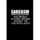 Sarcasm Noun. The brain’’s natural defense against the less intelligent: Food Journal - Track your Meals - Eat clean and fit - Breakfast Lunch Diner Sn