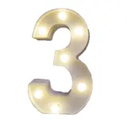 Catzon Decorative Led Light Up Number Letters White Plastic Marquee Number Lights Sign Party Wedding Decor Battery Operated (3)