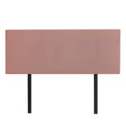 Linen Fabric Queen Bed Deluxe Headboard Bedhead - Pearl Copper Brown