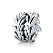 Seaweed Beads for Women Jewelry Silver plating Charm for Bracelet