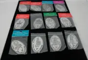 RARE WILTON ARMETALE SET OF 12 DAYS OF CHRISTMAS PEWTER ORNAMENTS NEW IN PACKAGE