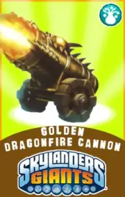 Skylanders Giants Magic Item Golden Dragonfire Cannon NFC Card FREE SHIPPING