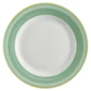G.E.T. PA1603901424 Corona Calypso Green Porcelain 6.5" dia. Rolled Edge Plate