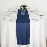 Dark Blue 14x108" Faux Denim Polyester Table Top Runner Wedding Decorations Sale