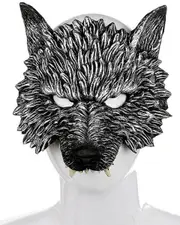 Wolf 1/2 Face Costume Mask