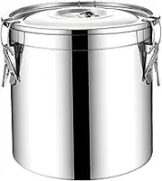 Stainless Steel Food Storage Containers, 6L Large Capacity Stainless Steel Bucket with Airtight Lid Storage Food for Flour, Grain, Coffee Bean, Rice, Containers