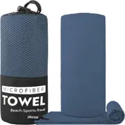 1-pc Quick-Dry Microfibre Sports Towel (Navy Blue)