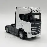 台灣出貨︱1:36 壓鑄金屬卡車模型玩具 斯堪尼亞 SCANIA S730 半掛車 拖拉機複製品 帶回力聲光功能