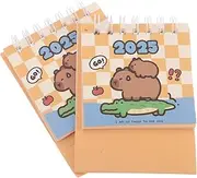 2025 Daily Planner Calendar Flip Mini Desk Calendar Cartoon Patterns Decorative Calendar for Office School Home
