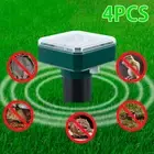 4 Pack Solar Mole Repellent Waterproof Outdoor Ultrasonic Snake Repeller AmAbM
