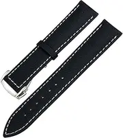 [EKSIL] 19/20mm Nylon Leather Canvas Watchband 21/22mm Fit for Omega AT150 Seamaster Planet Ocean Watch Nylon Strap