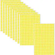 Round Dot Stickers,TuoYi 2600pcs 13mm Diameter Waterproof and Writable,Vinyl Self-Adhesive Removable Color Coding Decals Round Tag for Office Inventory (Yellow)