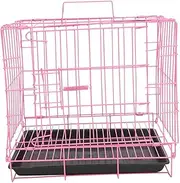 GRIRIW Metal Crate for Dogs Cats Foldable Pet Carrier Portable Wire Cage Bunny House Indoor/Outdoor Puppy