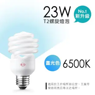 【旭光】23W 螺旋燈泡 省電燈泡 E27 120V(10入組)