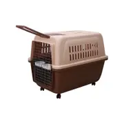 YES4PETS XL Plastic Kennels Pet Carrier Dog Cat Cage Crate With Handle and Removable Wheel