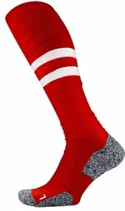 UNDER ARMOR BASEBALL SOCKS RED LARGE OVER THE CALF UA BASEBALL - 004
