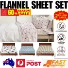 Flannelette Sheets Single, Double, Queen, King 100% Cotton pillow case standard
