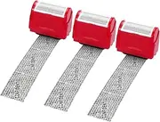 uxcell Identity Theft Protection Roller Stamps, 3 Pack Wide Confidential Roller Stamp Guard Your ID Roller for Address Security Privacy Protection, Red
