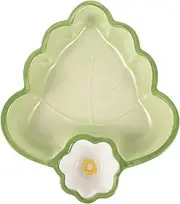 LeoLeoyy Plate with Sauce Compartment Serving Platter Non Slip Design for Noodles and Snacks for Home and Restaurant Use