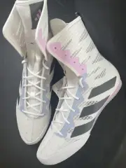 adidas box hog 4 boxing boots white/grey/liac us11