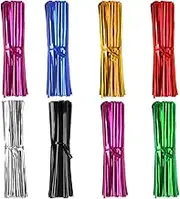 3200 Pcs Twist Ties, Plastic 4" Metallic Twist Ties, Twist Ties for Bags, Wire Ties Reusable Twist Bread Ties for Household and Office Use (8 colors)