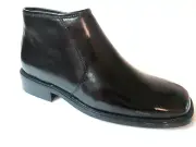 La Milano Premium Leather Boots Black H1921 Dressy Side Zipper Dress Square-toe