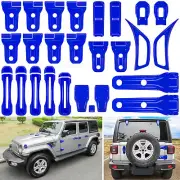 26PCS Full Set Exterior Decoration Trim Kit for Jeep Wrangler JL JLU 2018-2022 (for: Jeep)