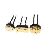 Dual Flush Toilet Tank Gold 48mm/58mm Button Round shape Toilet Push ButtoGY